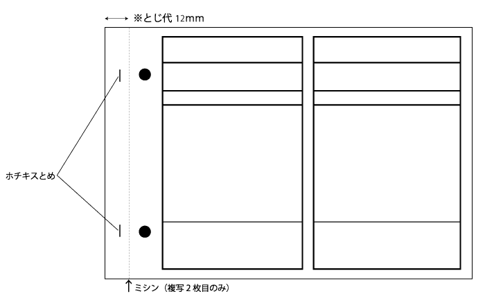 パンチ穴位置（一般例）