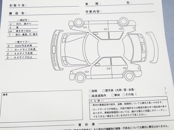 作成した一般車用車両確認書