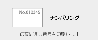 ナンバリング - 伝票に通し番号を印刷します